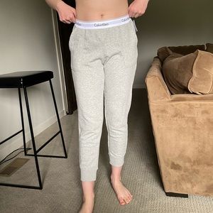 Calvin Klein light gray joggers